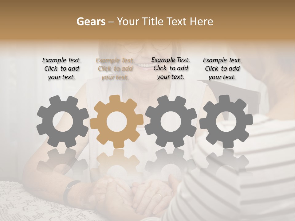 Assistance Smiling Female PowerPoint Template