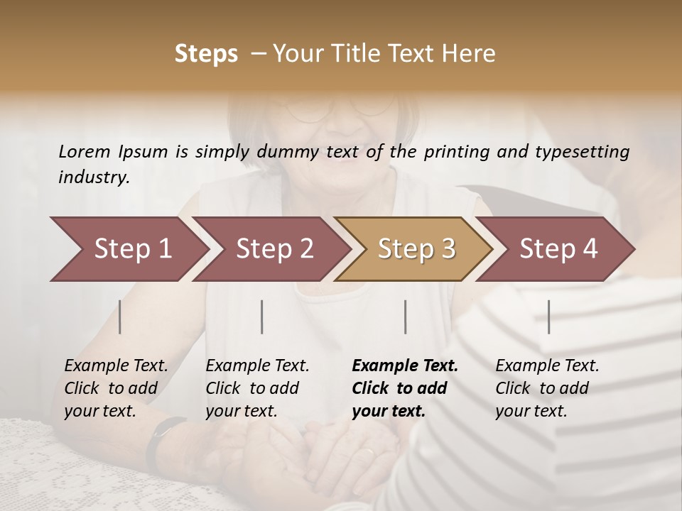 Assistance Smiling Female PowerPoint Template