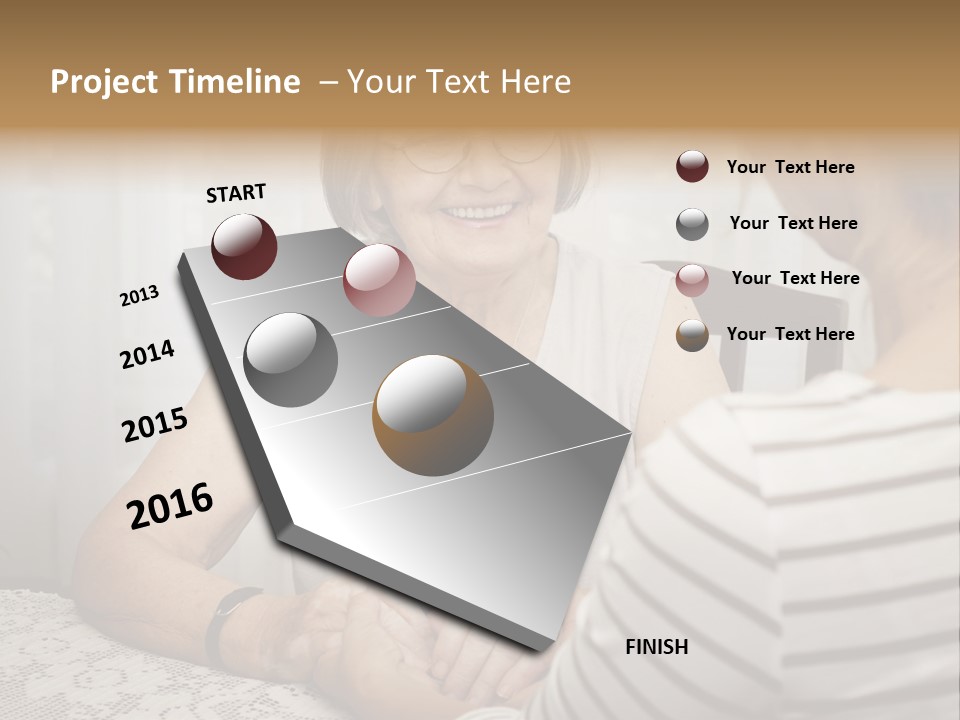 Assistance Smiling Female PowerPoint Template