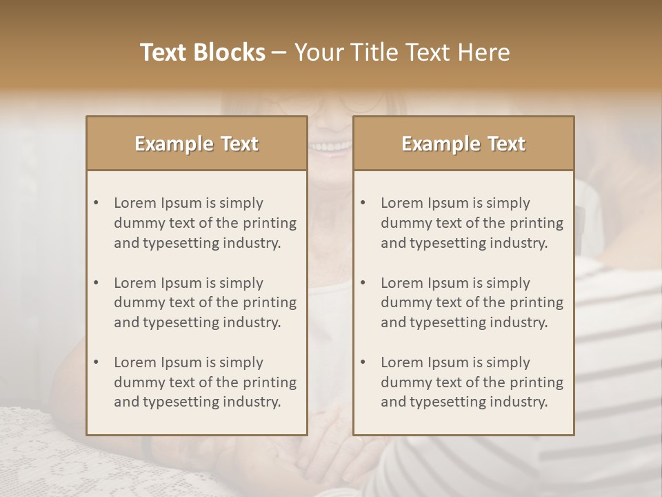 Assistance Smiling Female PowerPoint Template
