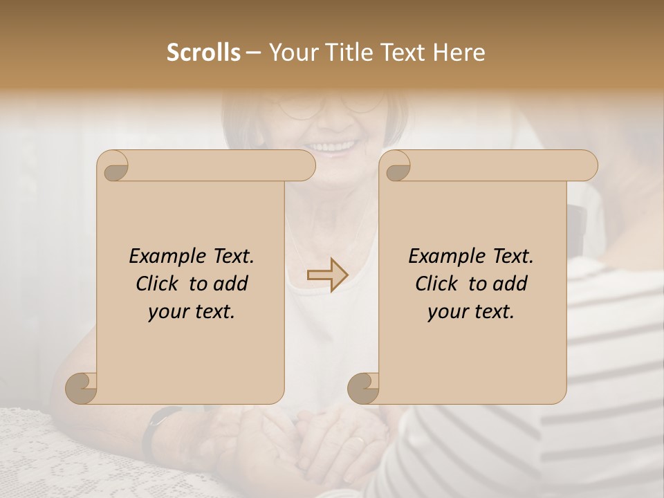 Assistance Smiling Female PowerPoint Template