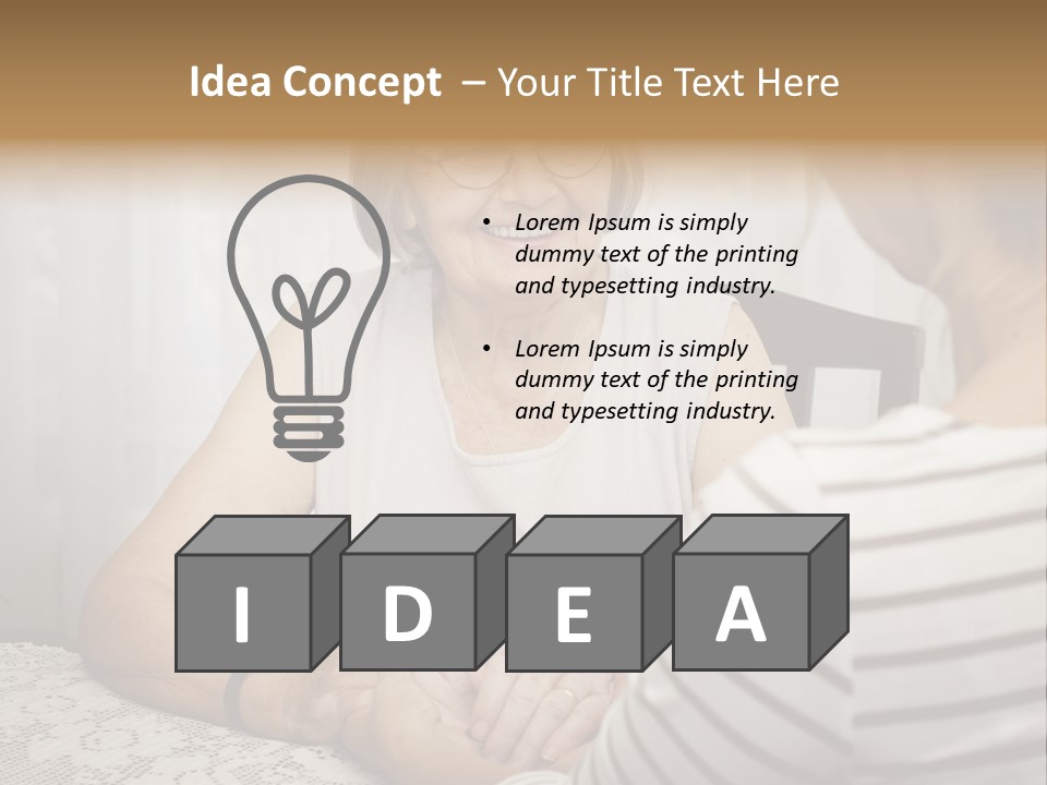 Assistance Smiling Female PowerPoint Template