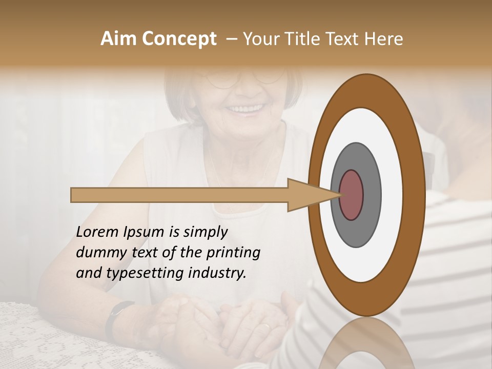 Assistance Smiling Female PowerPoint Template