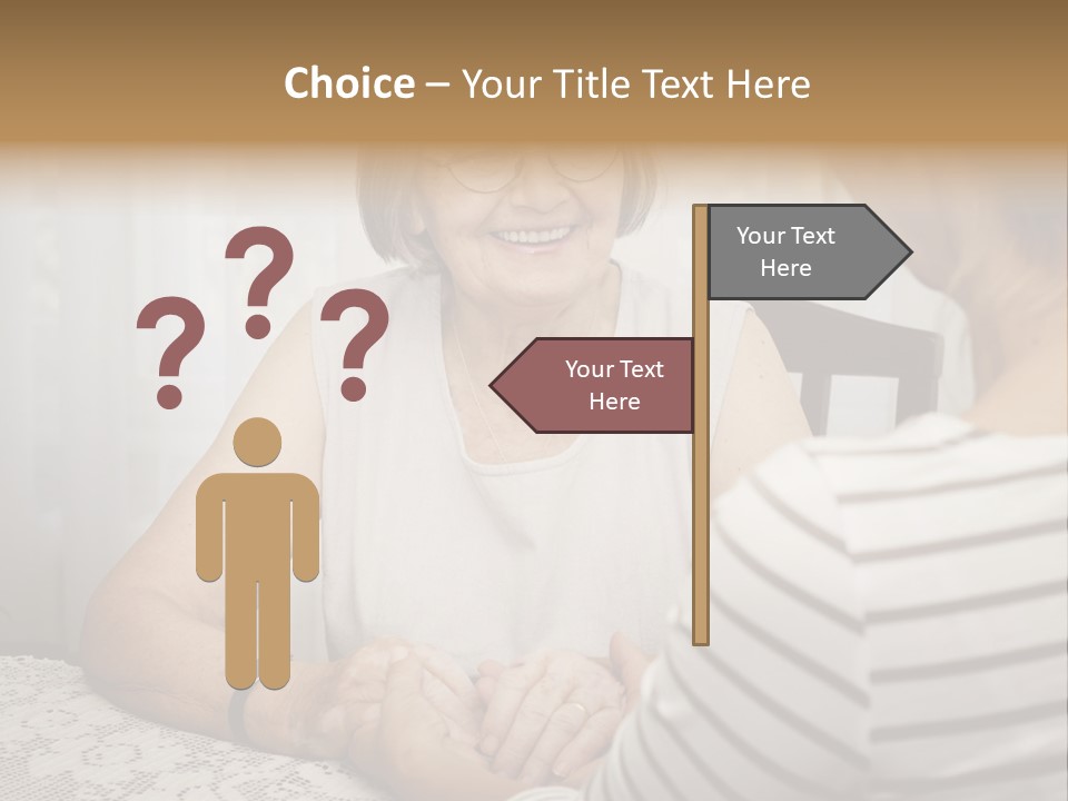 Assistance Smiling Female PowerPoint Template