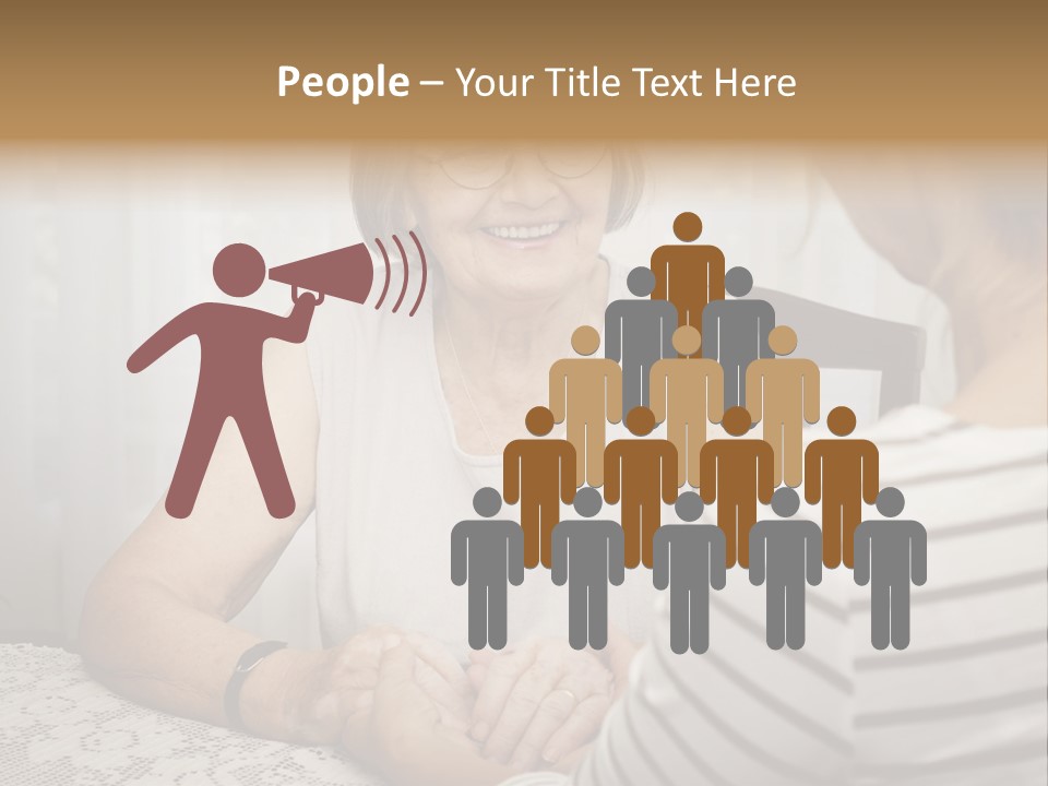 Assistance Smiling Female PowerPoint Template