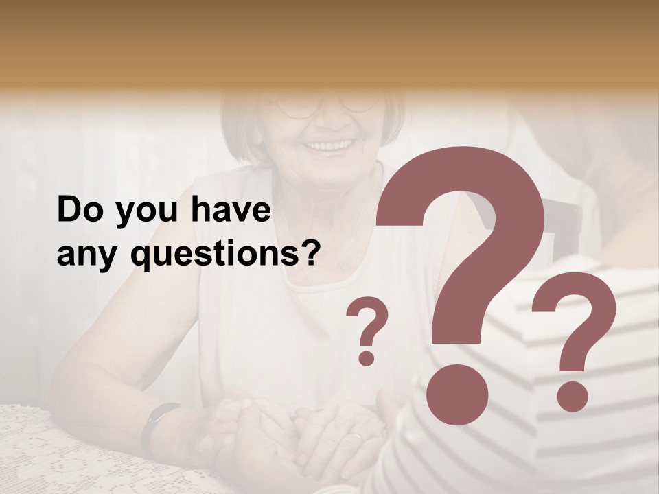 Assistance Smiling Female PowerPoint Template