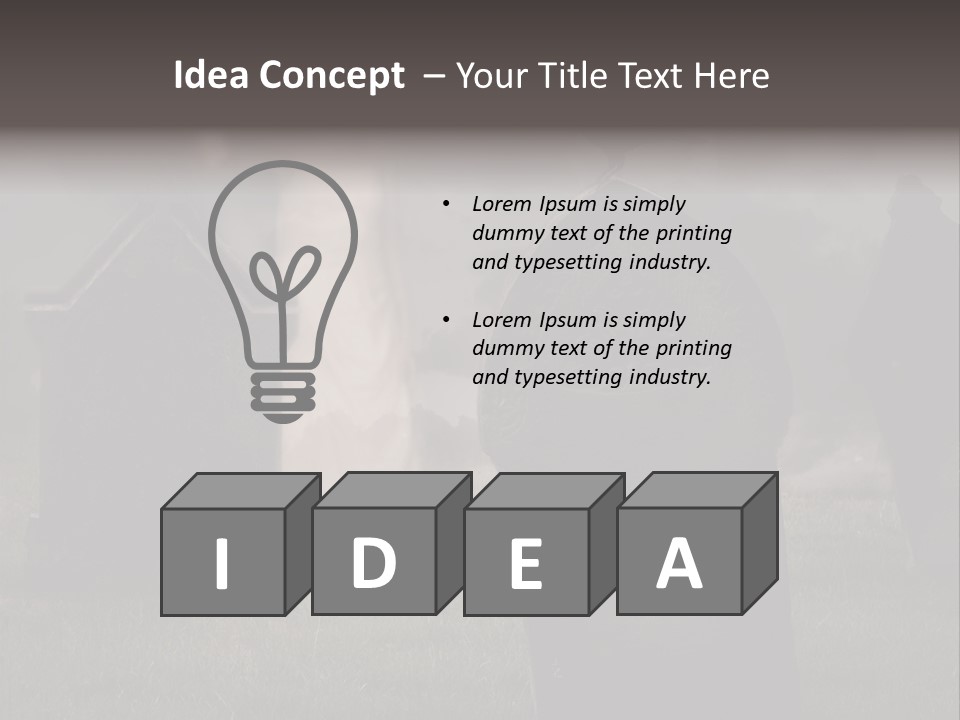 Lamp Night Lady PowerPoint Template