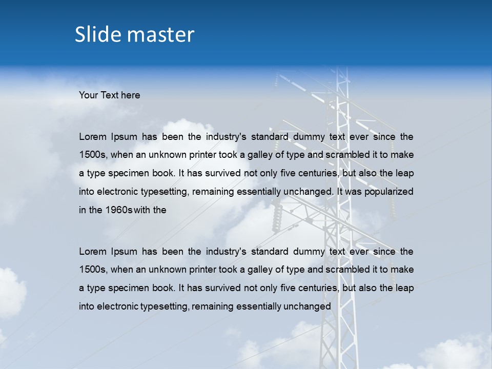Supply Electrical Line PowerPoint Template