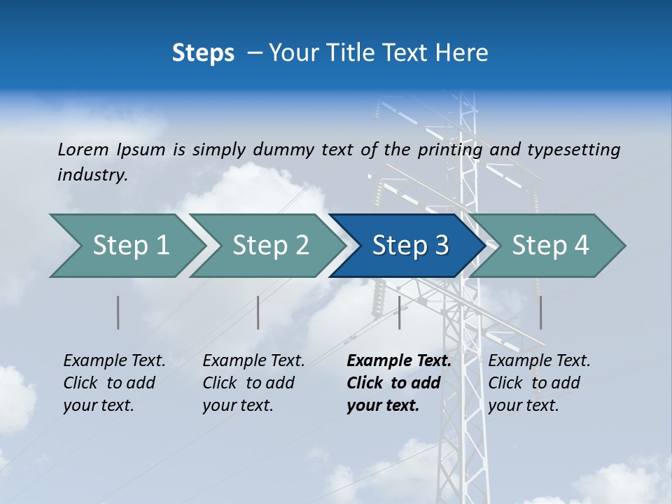 Supply Electrical Line PowerPoint Template