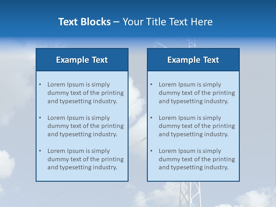 Supply Electrical Line PowerPoint Template