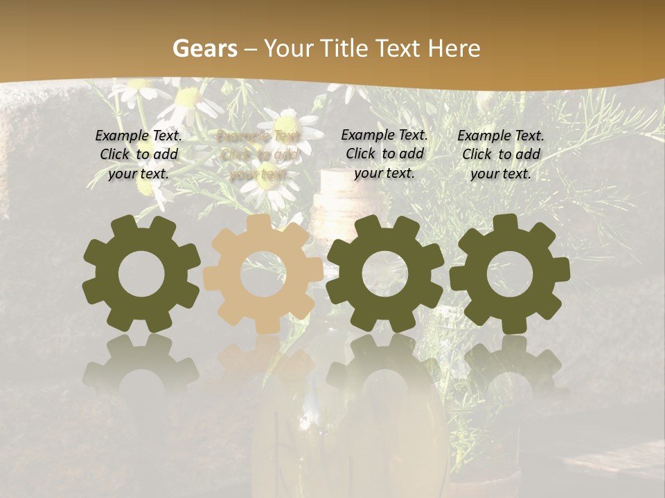 Wooden Table Fell Trees Gew PowerPoint Template