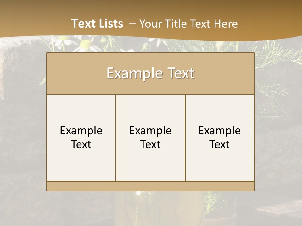 Wooden Table Fell Trees Gew PowerPoint Template