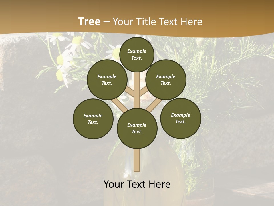 Wooden Table Fell Trees Gew PowerPoint Template