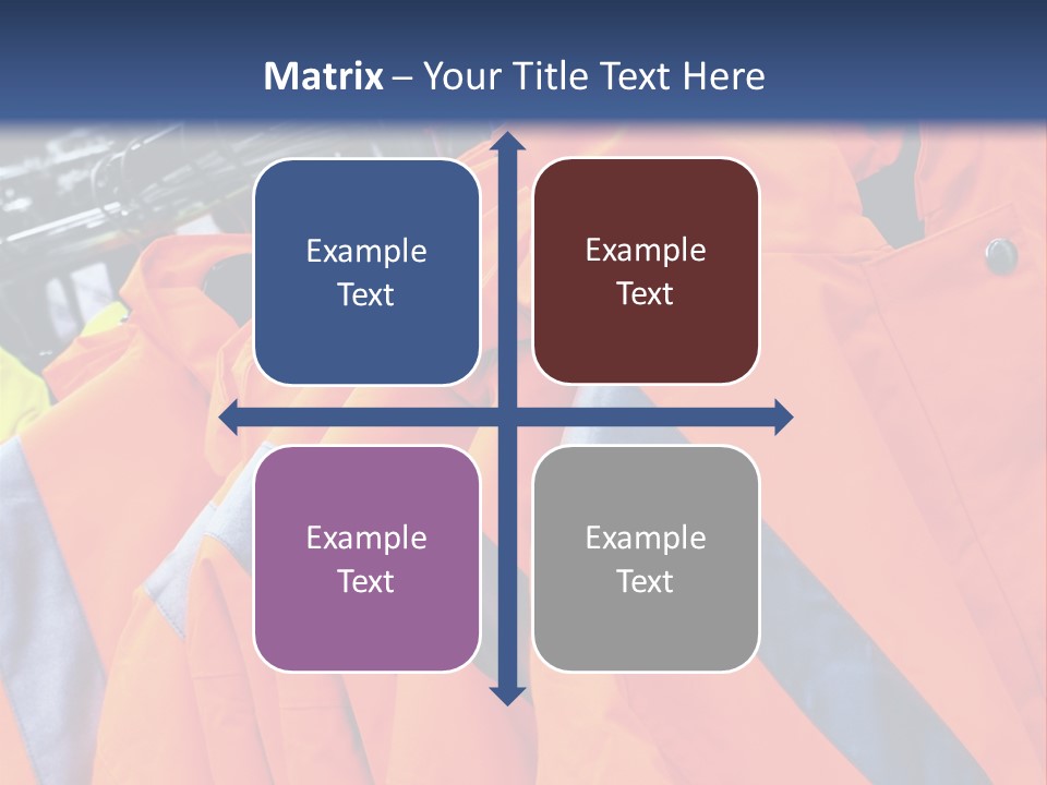 A Group Of Orange Jackets Hanging On A Rack PowerPoint Template