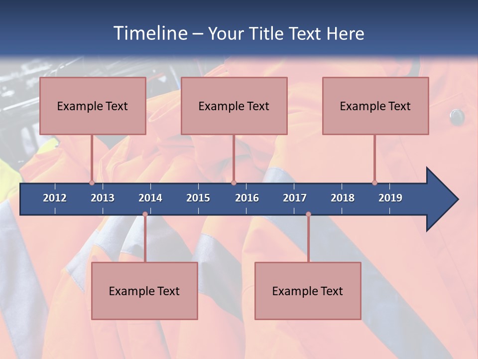 A Group Of Orange Jackets Hanging On A Rack PowerPoint Template