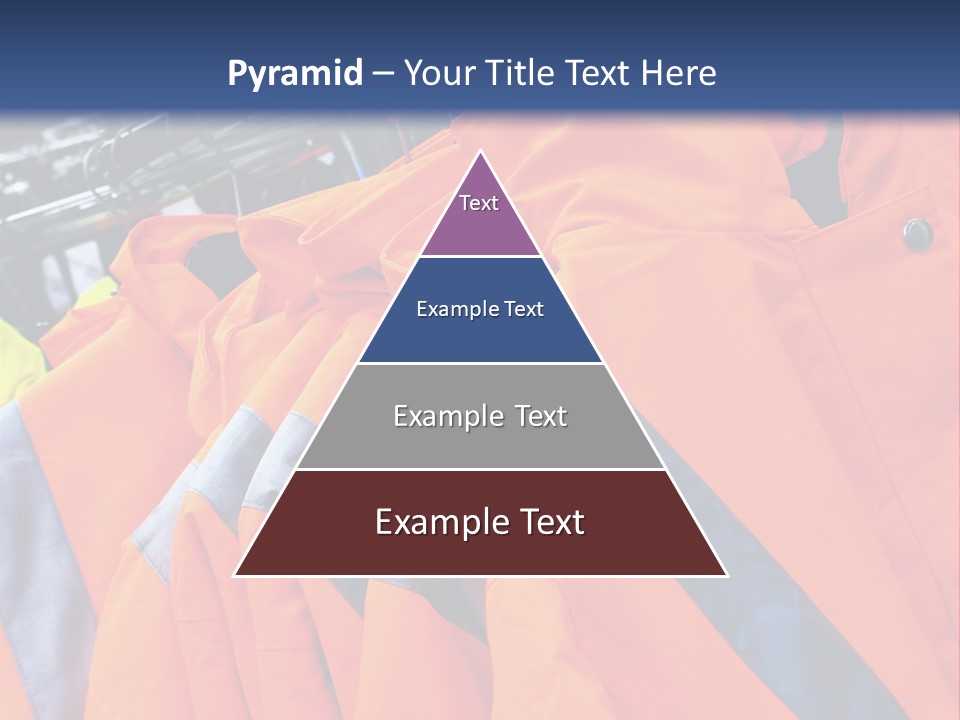 A Group Of Orange Jackets Hanging On A Rack PowerPoint Template