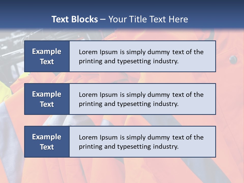 A Group Of Orange Jackets Hanging On A Rack PowerPoint Template