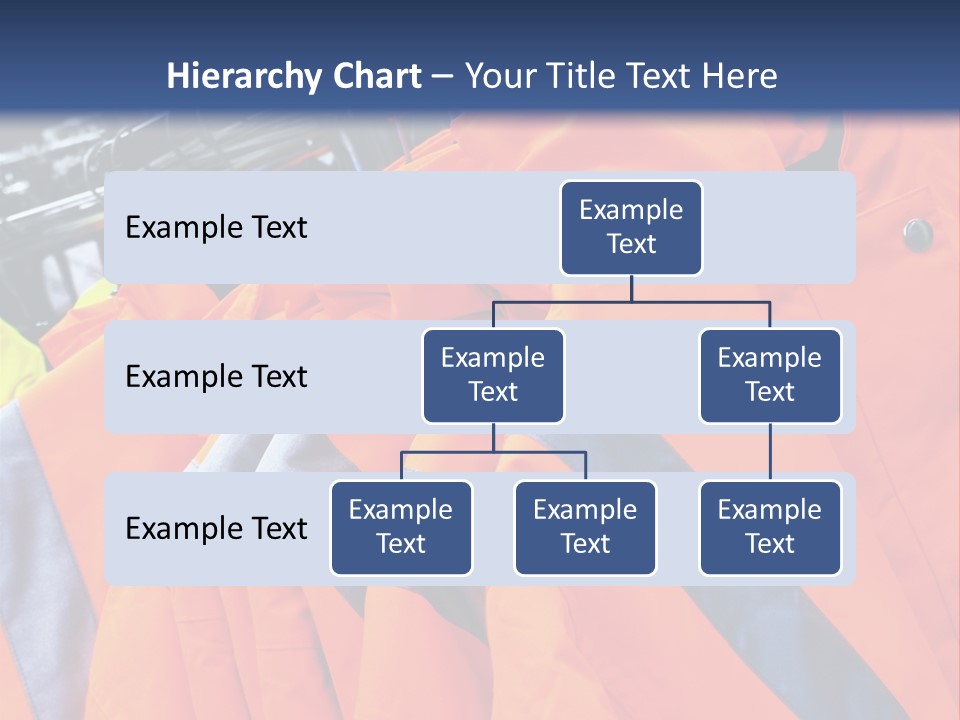 A Group Of Orange Jackets Hanging On A Rack PowerPoint Template
