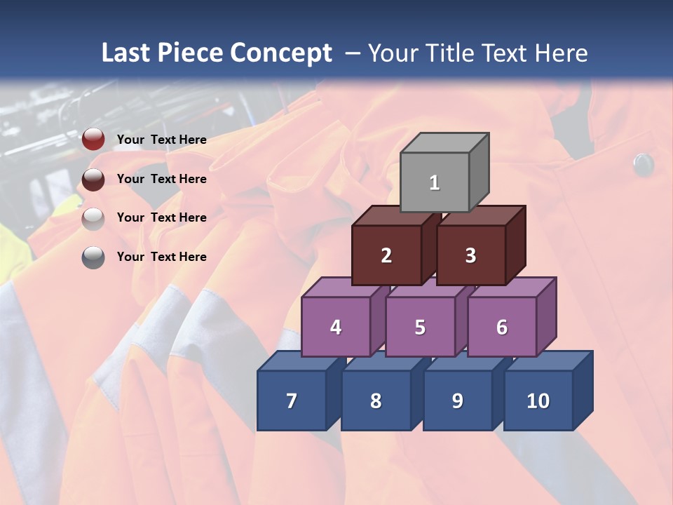 A Group Of Orange Jackets Hanging On A Rack PowerPoint Template