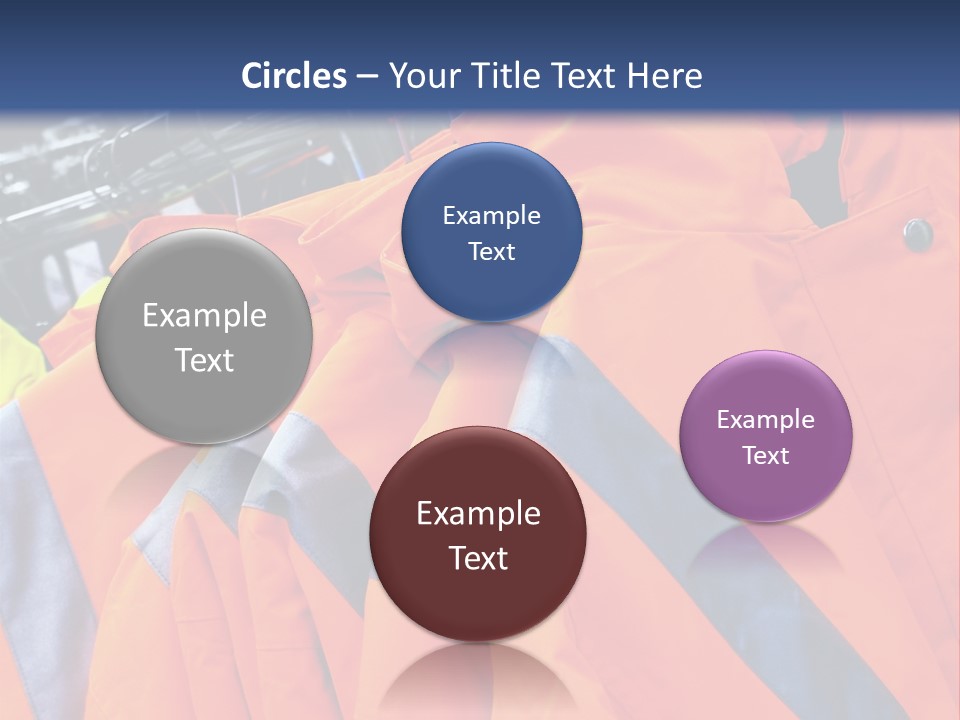 A Group Of Orange Jackets Hanging On A Rack PowerPoint Template