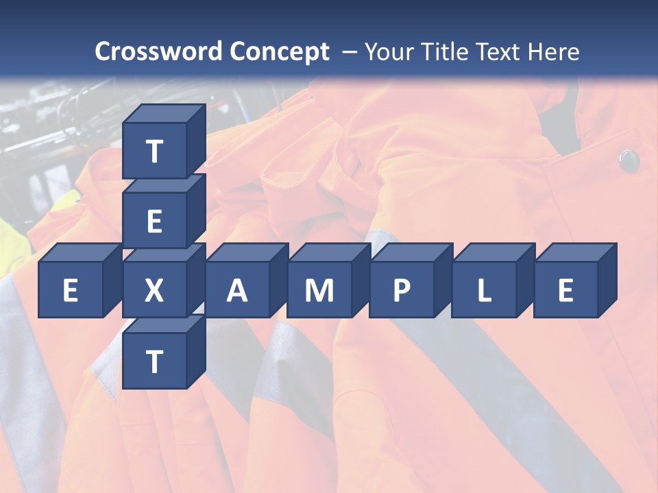 A Group Of Orange Jackets Hanging On A Rack PowerPoint Template