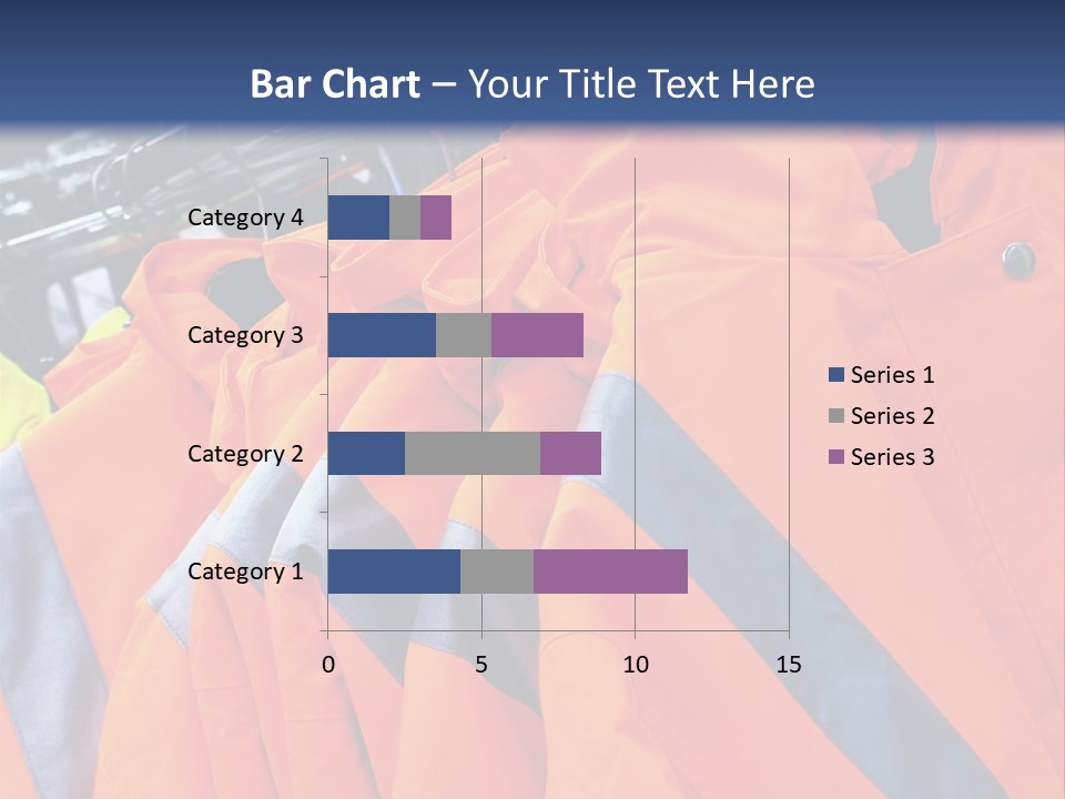 A Group Of Orange Jackets Hanging On A Rack PowerPoint Template
