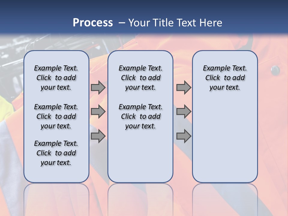 A Group Of Orange Jackets Hanging On A Rack PowerPoint Template