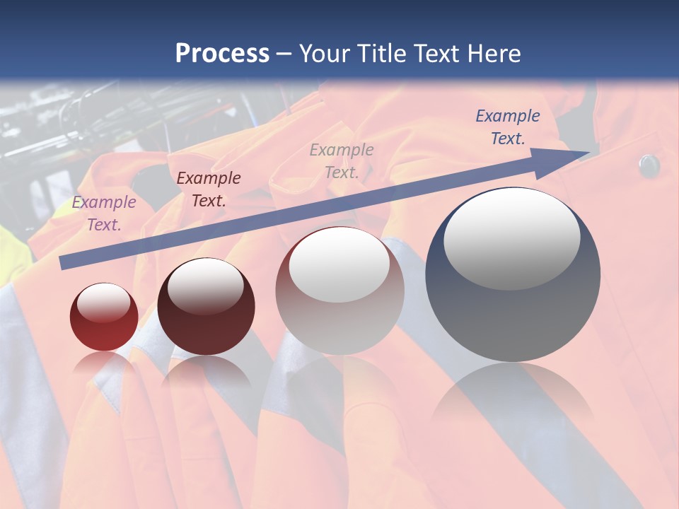A Group Of Orange Jackets Hanging On A Rack PowerPoint Template