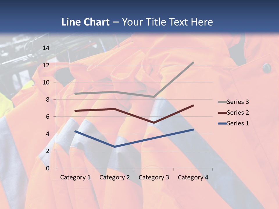 A Group Of Orange Jackets Hanging On A Rack PowerPoint Template