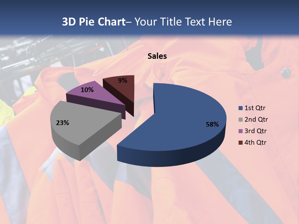 A Group Of Orange Jackets Hanging On A Rack PowerPoint Template