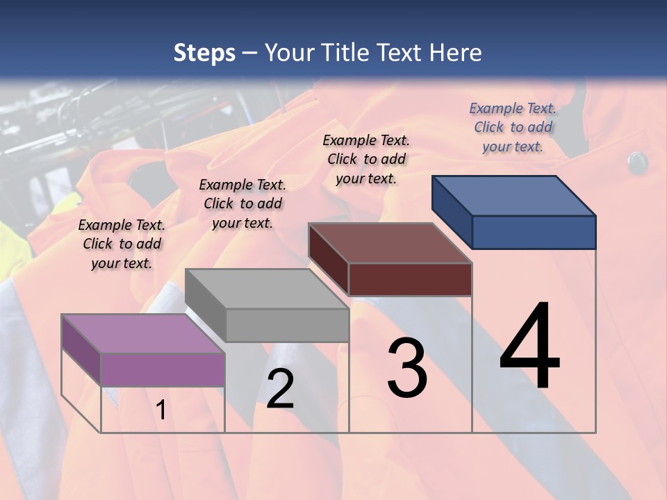 A Group Of Orange Jackets Hanging On A Rack PowerPoint Template