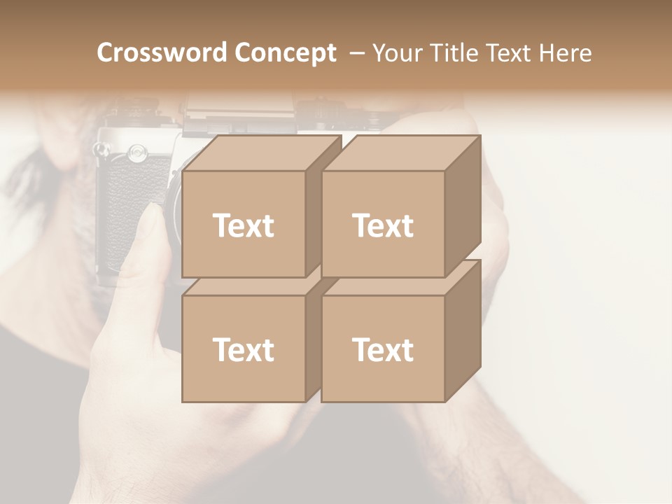 Photo Camera Neutral Background Old Fashioned PowerPoint Template