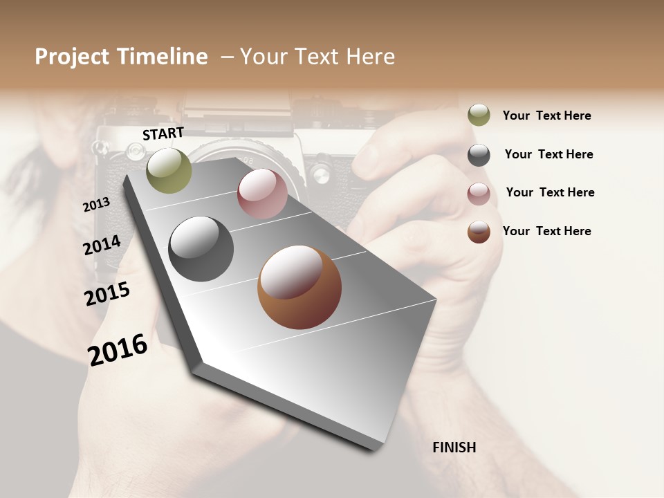 Photo Camera Neutral Background Old Fashioned PowerPoint Template