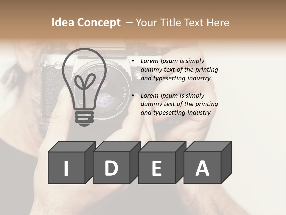 Photo Camera Neutral Background Old Fashioned PowerPoint Template