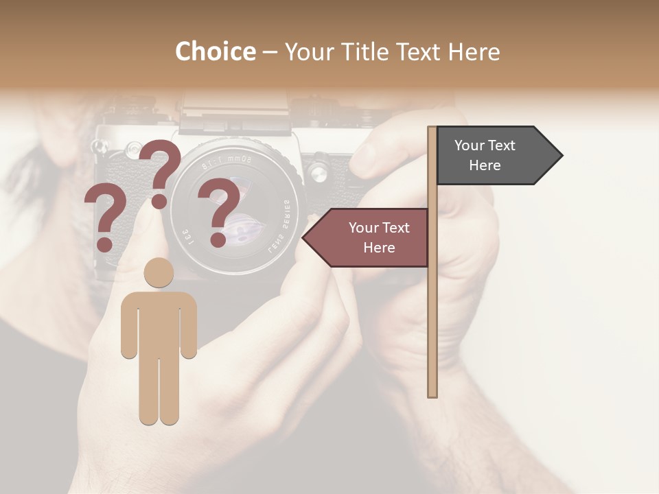 Photo Camera Neutral Background Old Fashioned PowerPoint Template