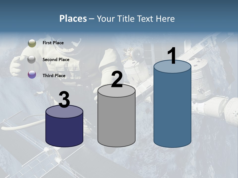 Spaceship Orbit Universe PowerPoint Template