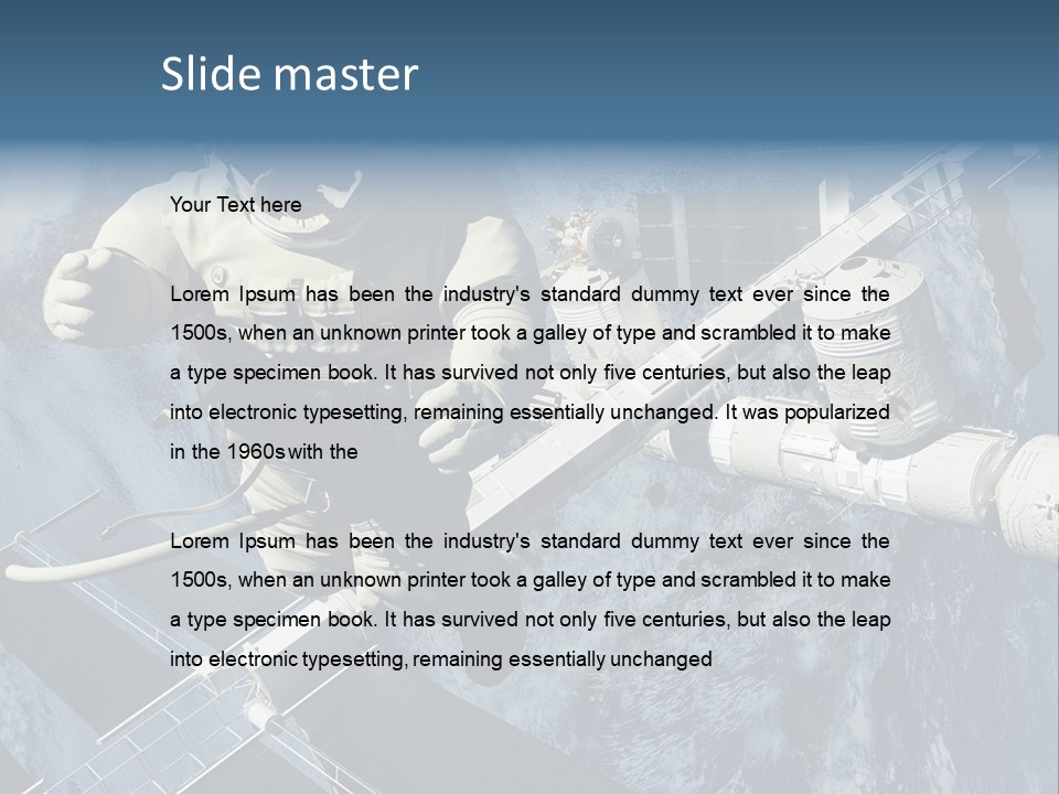 Spaceship Orbit Universe PowerPoint Template