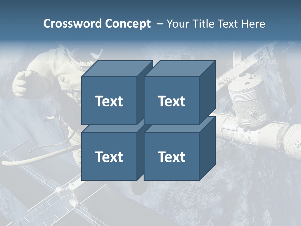 Spaceship Orbit Universe PowerPoint Template