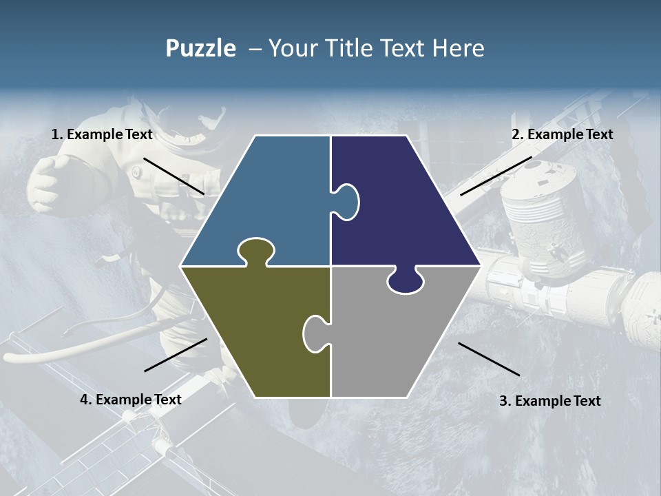 Spaceship Orbit Universe PowerPoint Template