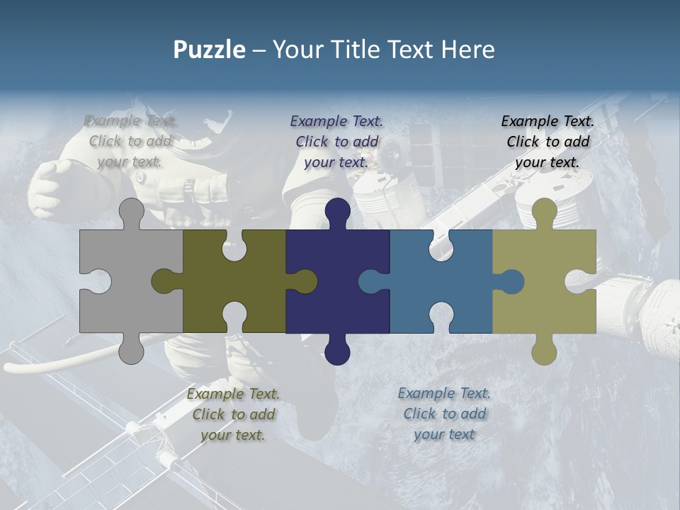 Spaceship Orbit Universe PowerPoint Template