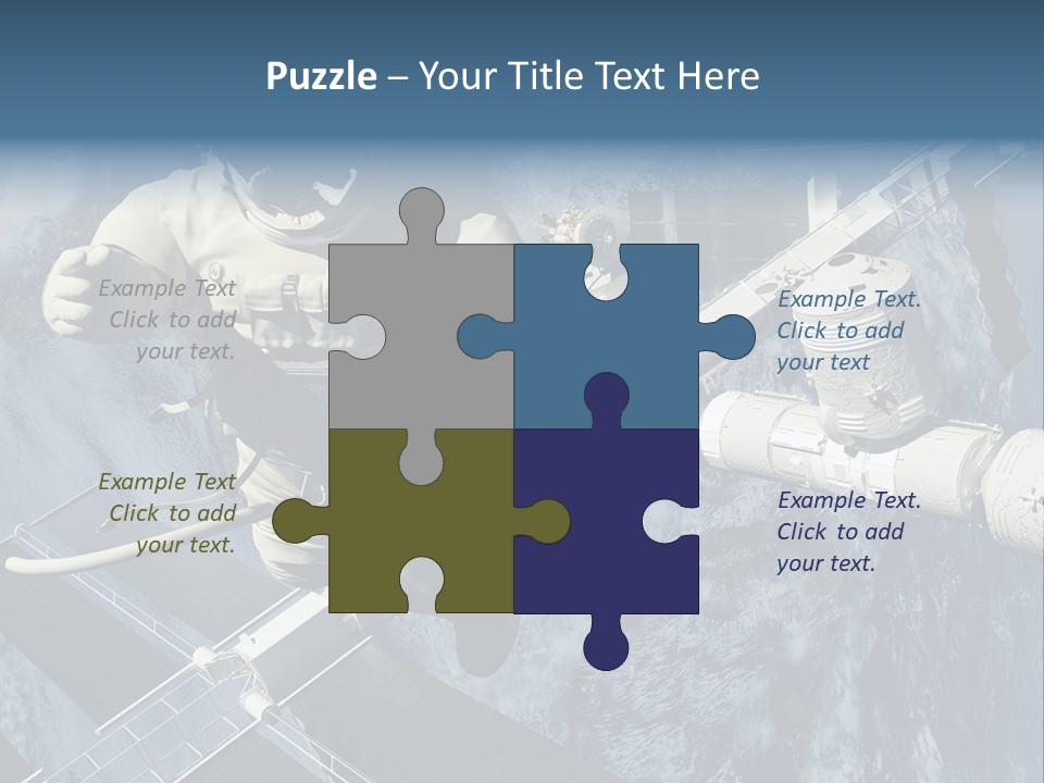 Spaceship Orbit Universe PowerPoint Template