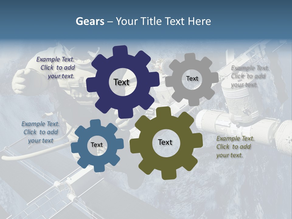 Spaceship Orbit Universe PowerPoint Template