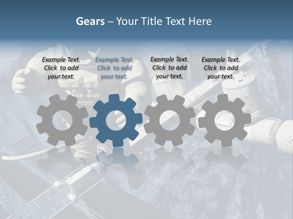 Spaceship Orbit Universe PowerPoint Template