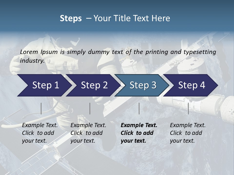 Spaceship Orbit Universe PowerPoint Template