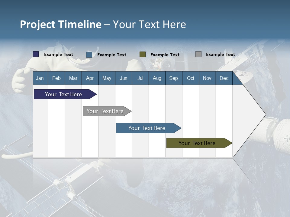 Spaceship Orbit Universe PowerPoint Template