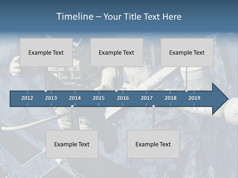 Spaceship Orbit Universe PowerPoint Template