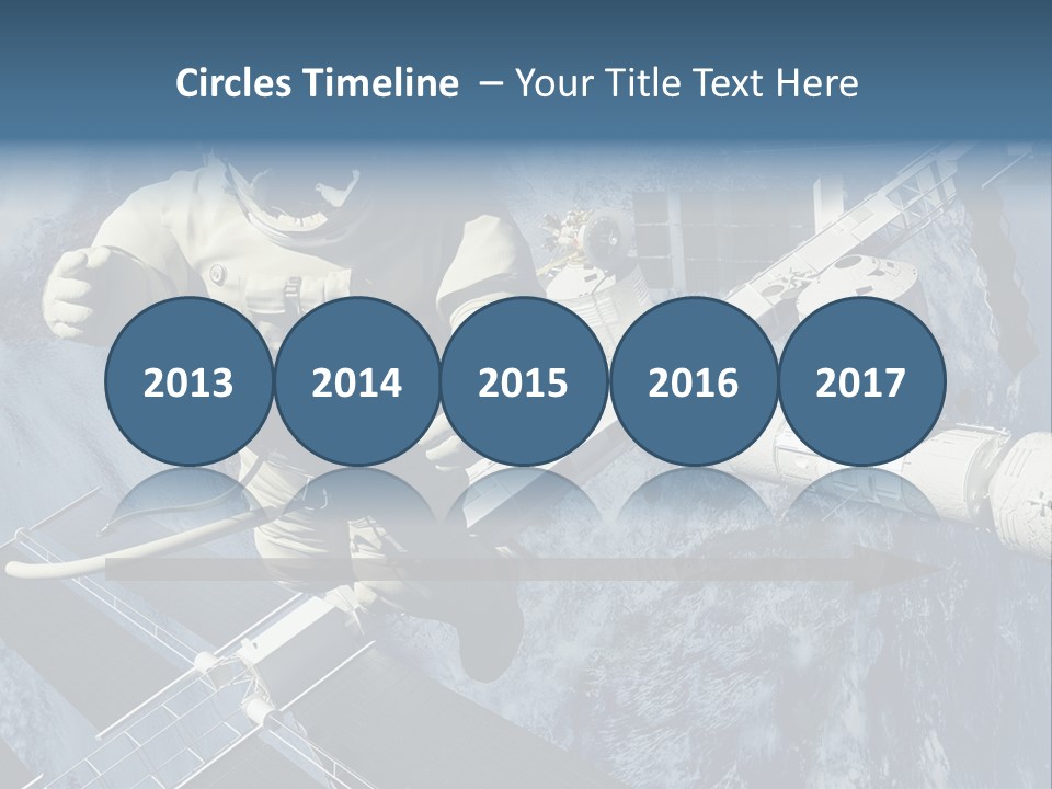 Spaceship Orbit Universe PowerPoint Template