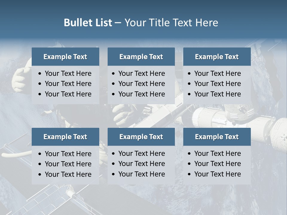 Spaceship Orbit Universe PowerPoint Template