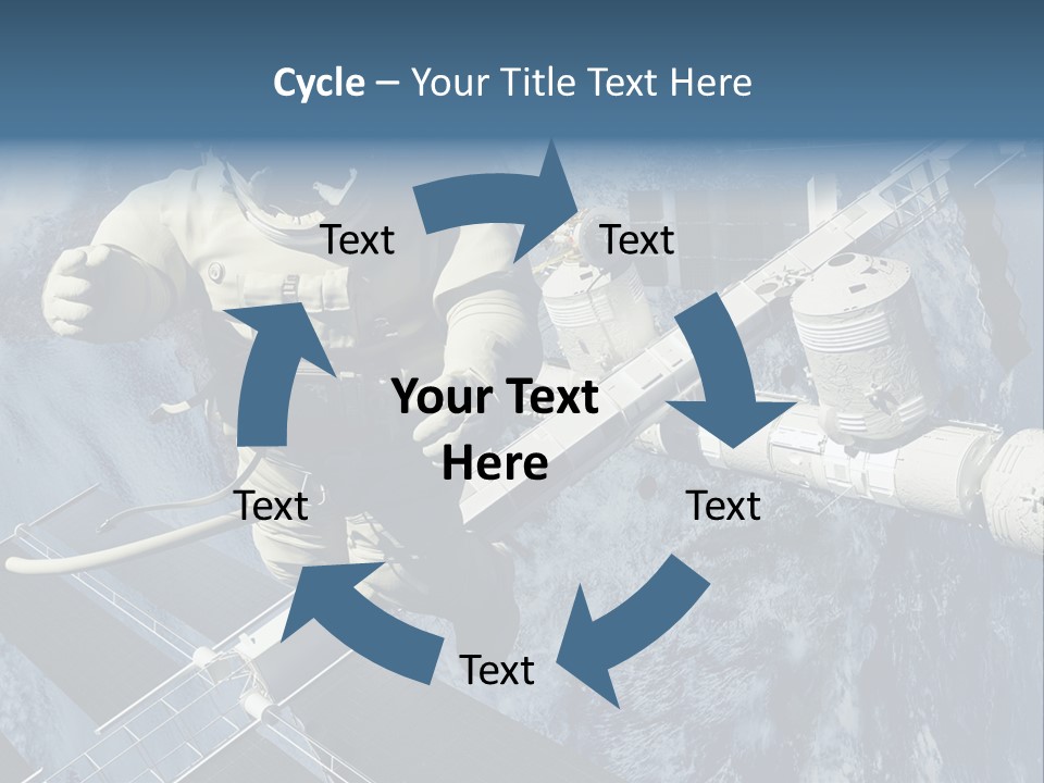 Spaceship Orbit Universe PowerPoint Template