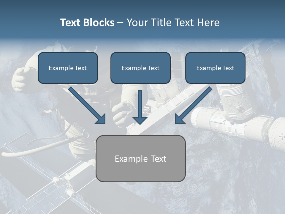 Spaceship Orbit Universe PowerPoint Template